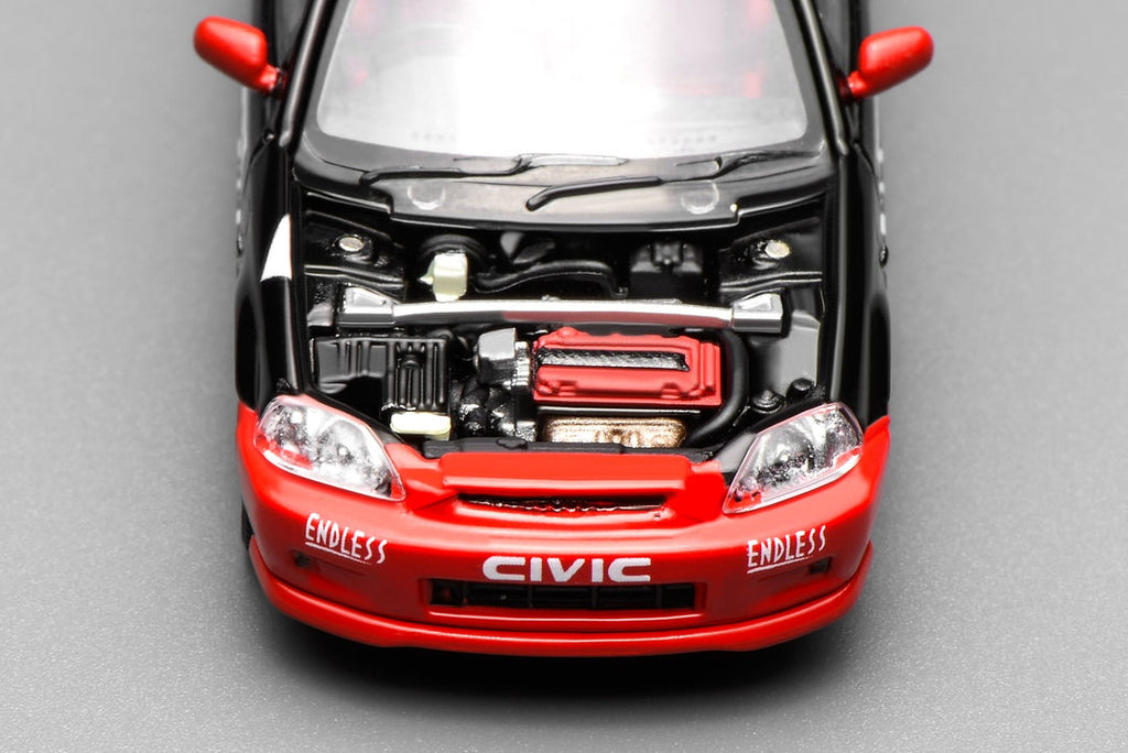 Motorhelix 1/64 Honda Civic TYPE R (EK9) Advan Red-Black Livery M65026