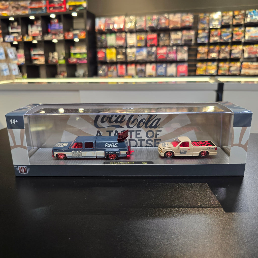 M2 Machines Cola 1973 Chevy Cheyenne Super 30 & 1995 Chevy Super 10 *CHASE *