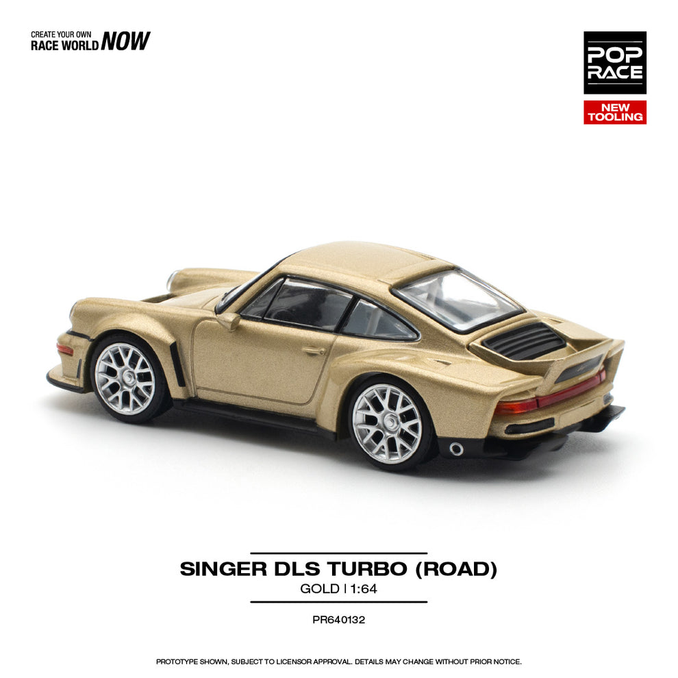 POP RACE 1/64 SINGER DLS TURBO (ROAD) GOLD PR640132