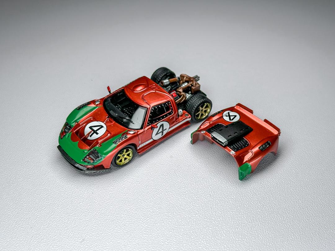 Rhino Model RM 1/64 Ford GT40 Engine Hood Cover Diecast model Le Mans Livery