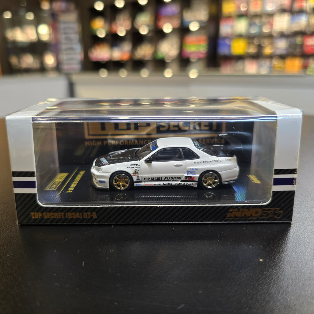 INNO64 1/64 TOP SECRET R34 GT-R White IN64-R34TS-WHI