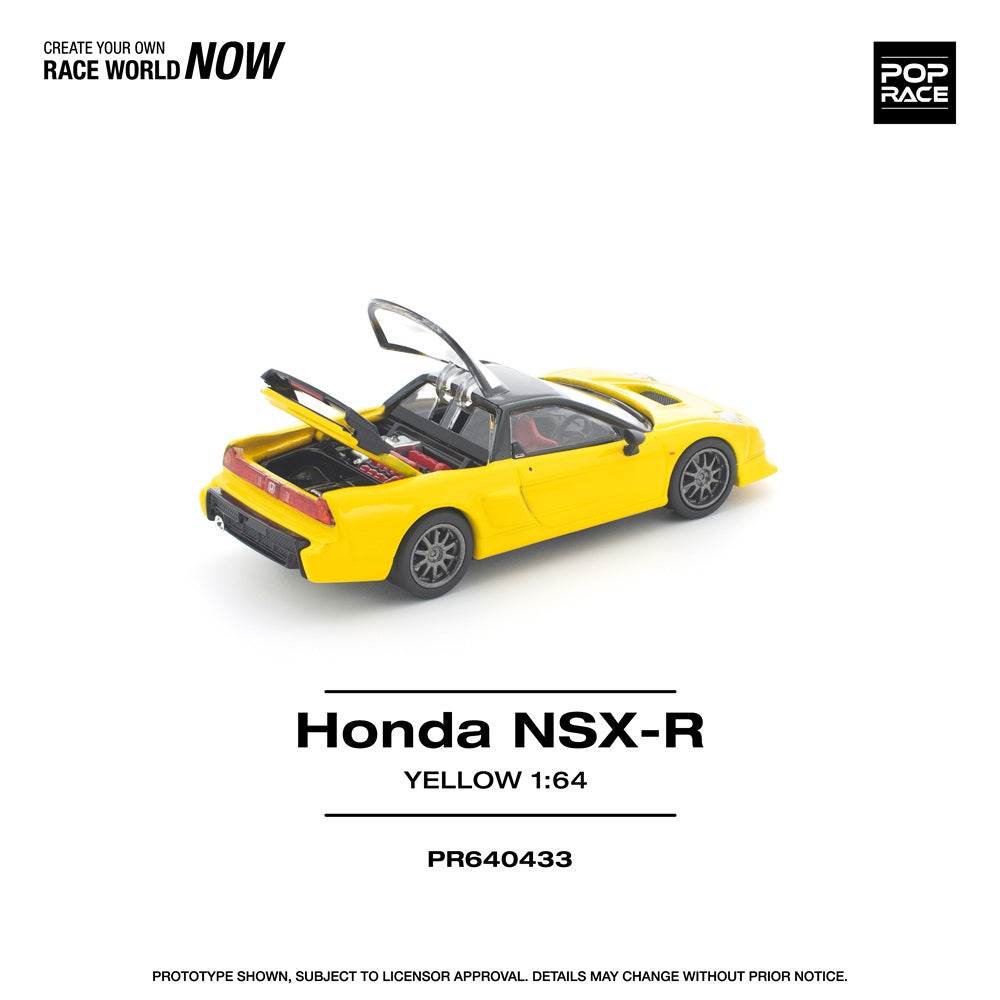 POP RACE 1/64 HONDA NSX-R YELLOW PR640433
