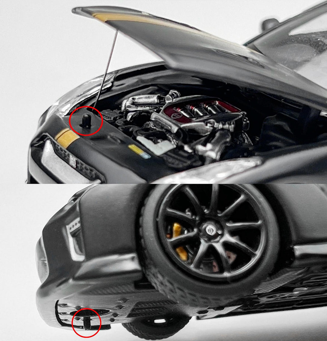 Motorhelix 1/64 NISSAN GT-R (R35) with Customized Headlights M63517