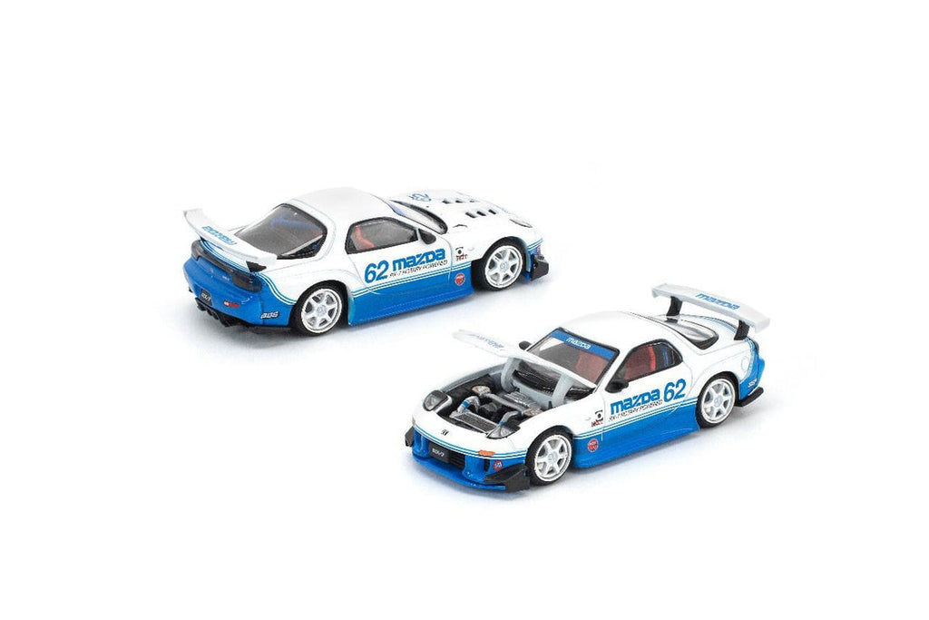 POP RACE 1/64 MAZDA RX7 (FD3S) BLUE / WHITE (enigma exclusive edition) PRE021