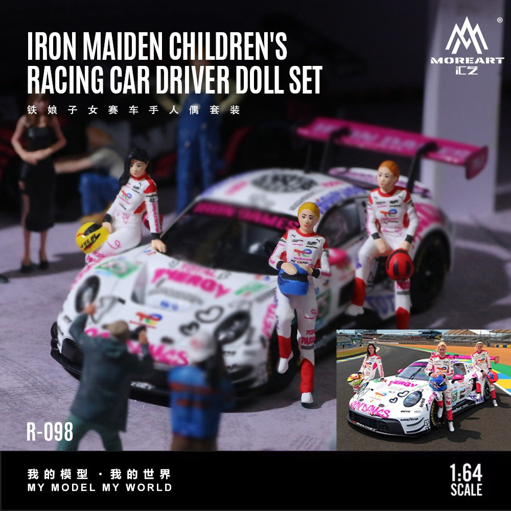 MoreArt 1:64 Iron Dames Racing Driver Doll Set - Realistic Resin Model