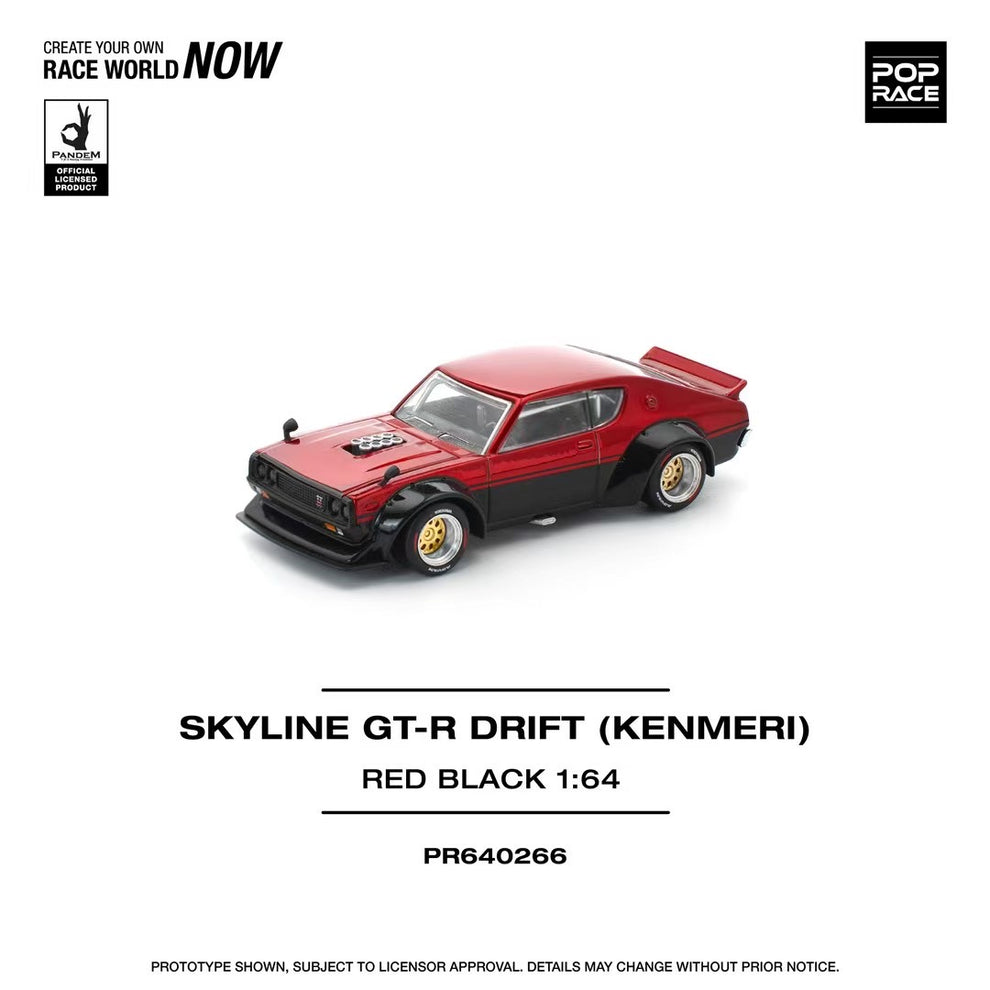POP RACE 1/64 KPGC110 KENMERI - RED/BLACK PR640266