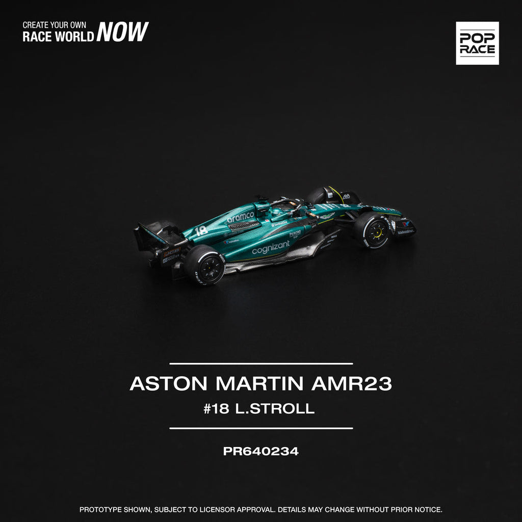 POP RACE 1/64 ASTON MARTIN AMR23 F1 #18 L. STROLL PR640234