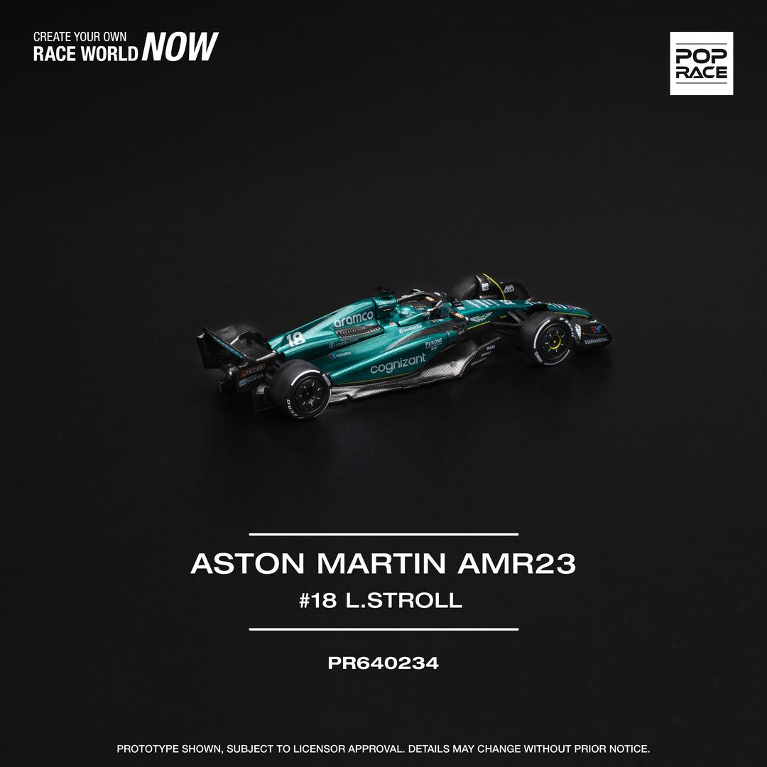 POP RACE 1/64 ASTON MARTIN AMR23 F1 #18 L. STROLL PR640234