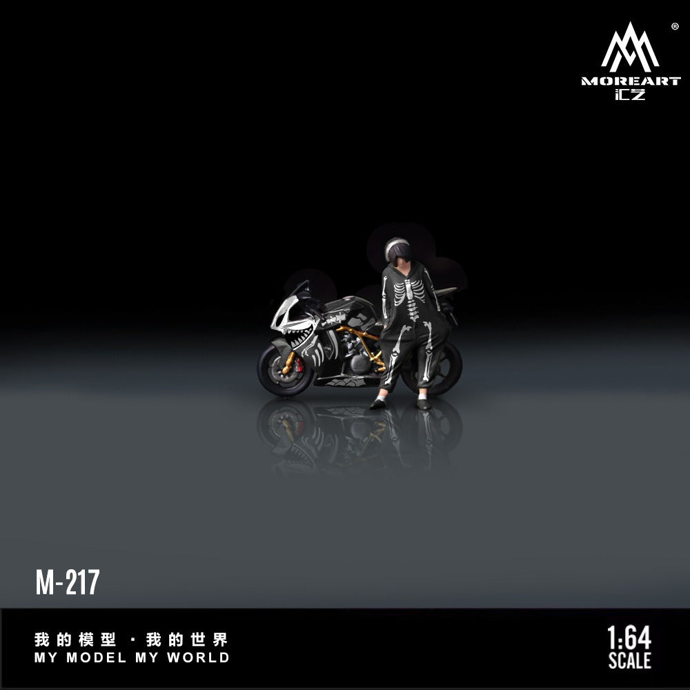 MoreArt 1:64 KTM1190 "Bone Dragon" Motorcycle Action Figure Resin Model