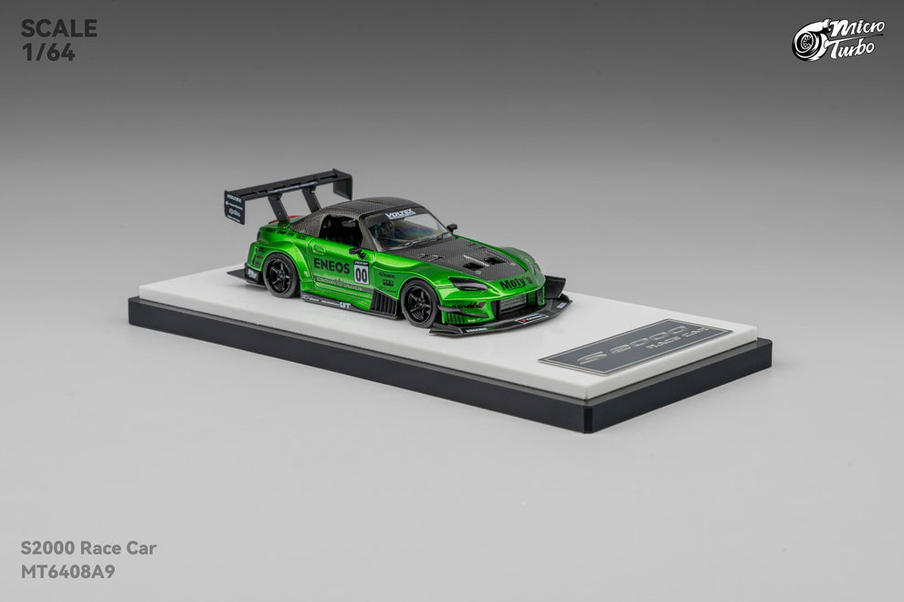 Micro Turbo 1:64 Custom S2000 Race Car Green MT6408A9