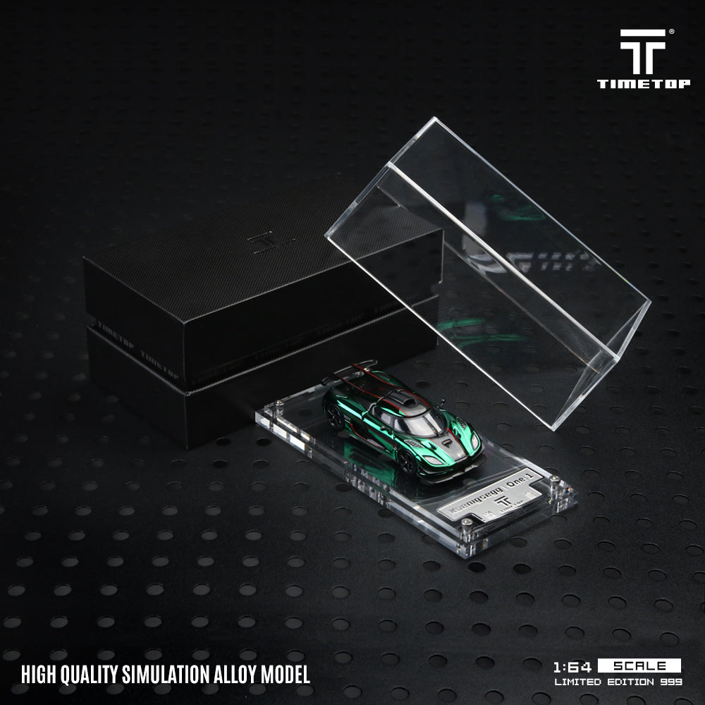 Time Top 1:64 Koenigsegg One:1 Chrome Green