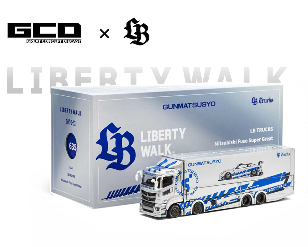 GCD 1:64 LBWK Mitsubishi Fuso Super Great Transporter TAS Special – Silver- Special Edition