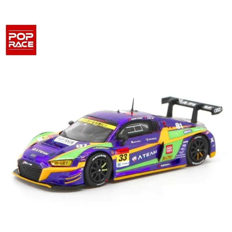 POP RACE 1/64 Super GT 2020 Evangelion Racing Test Unit-01 X works Audi R8 #33 Alex Au / Shaun Thong PR64-R8LMS-EVA01