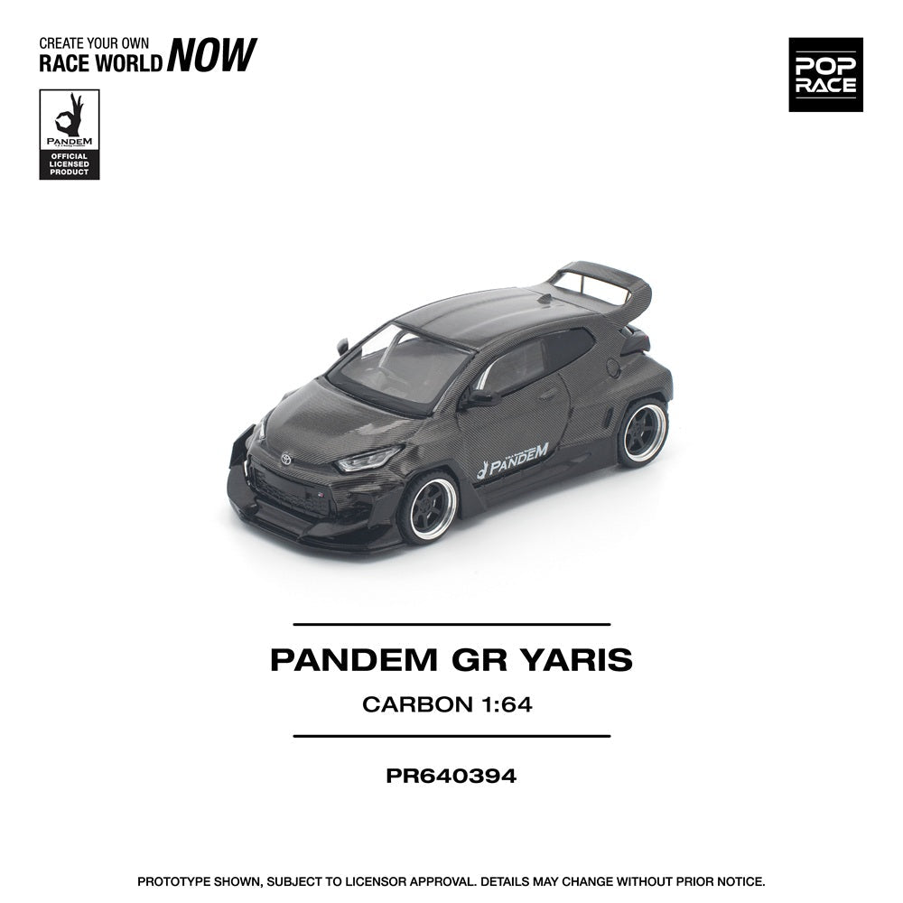POP RACE 1/64 PANDEM GR YARIS CARBON EDITION PR640394