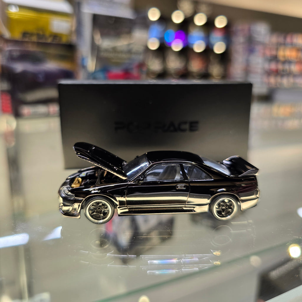 POP RACE 1/64 R33 GT-R DARK CHROME PRDC003