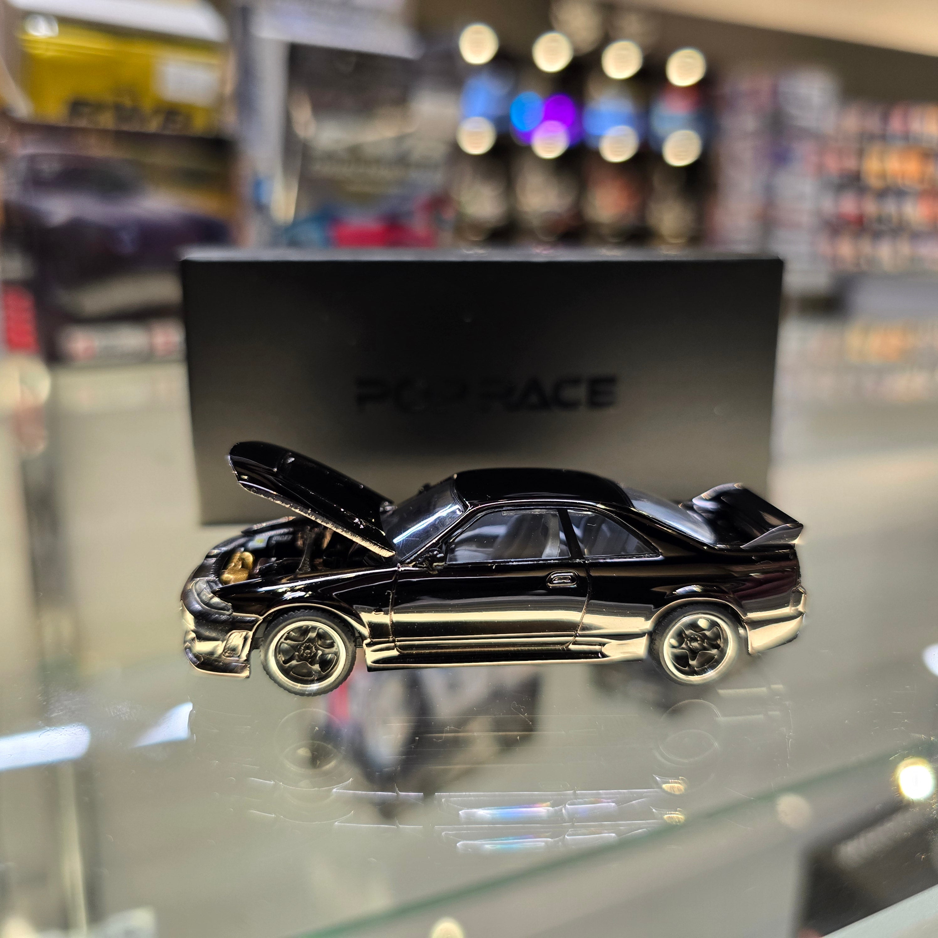 POP RACE 1/64 R33 GT-R DARK CHROME PRDC003