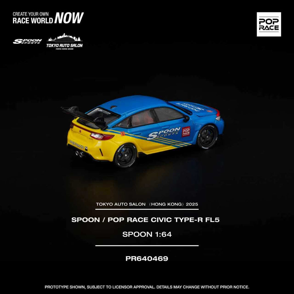POP RACE 1/64 SPOON / POP RACE CIVIC TYPE-R FL5 SPOON TASHK 2025 Exclusive Model PR64-469