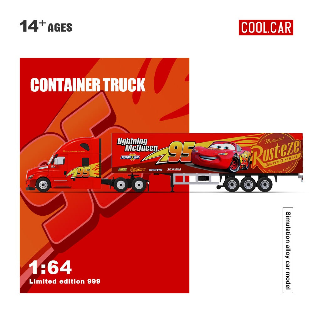 Coolcar 1:64 Freightliner Lightning Mcqueen Livery Semi Truck