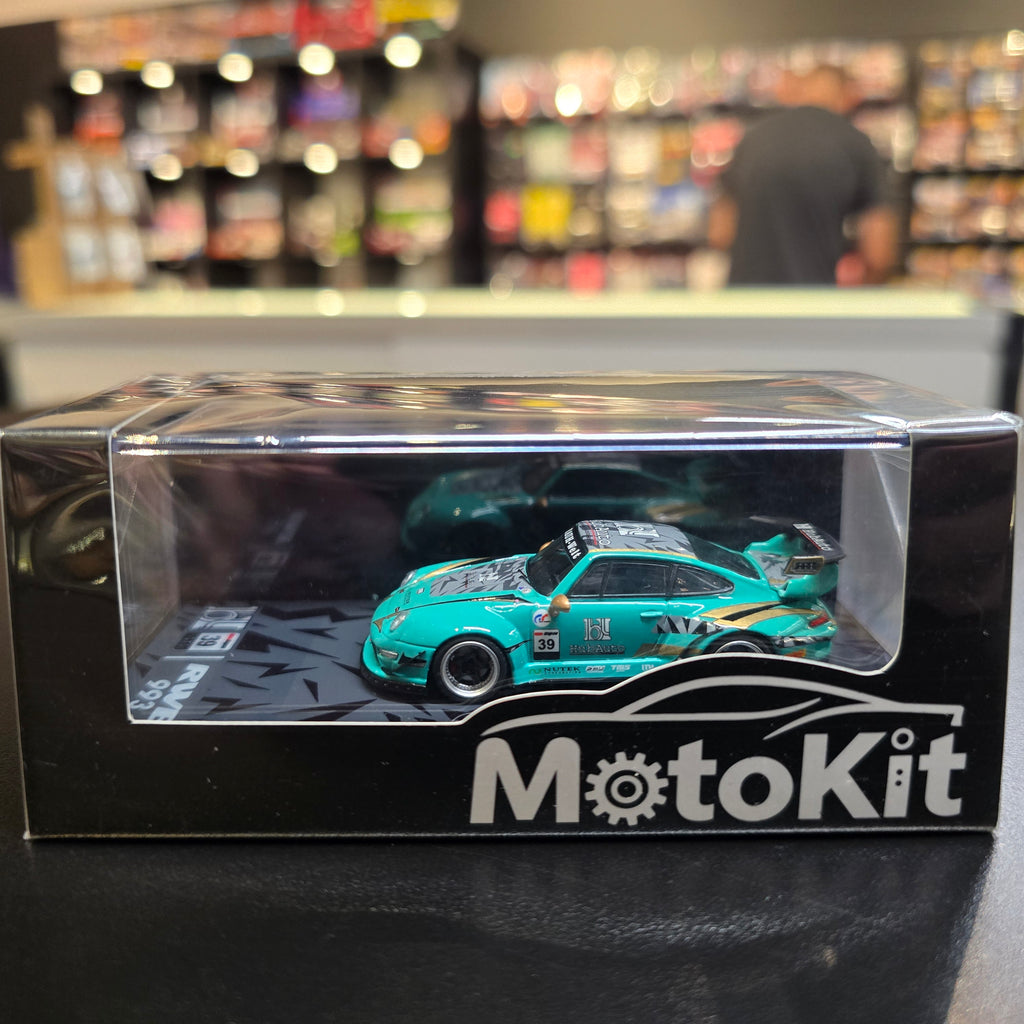Motokit 1/64 diecast model car, RWB modified, limited edition of 499 each Hubauto