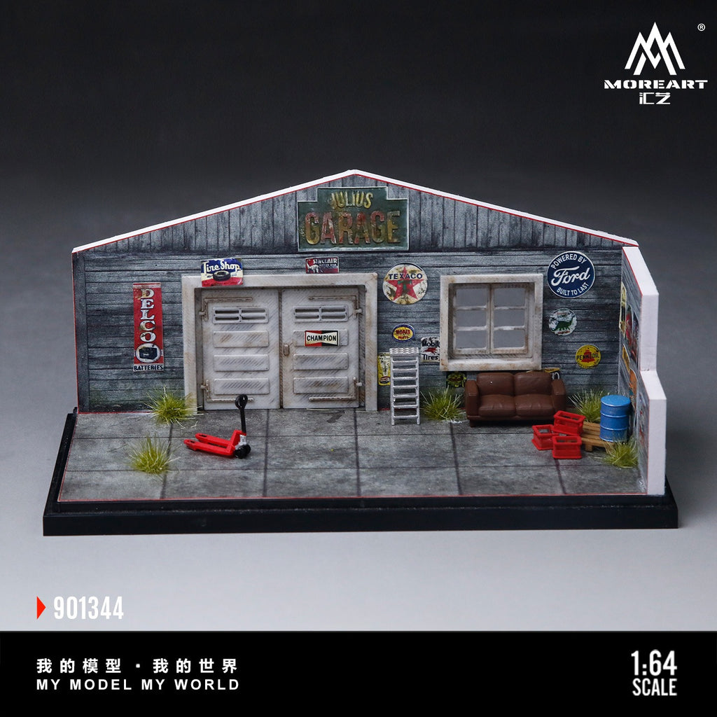 MoreArt 1:64 American Retro DIY Repair Workshop Scene Series Model