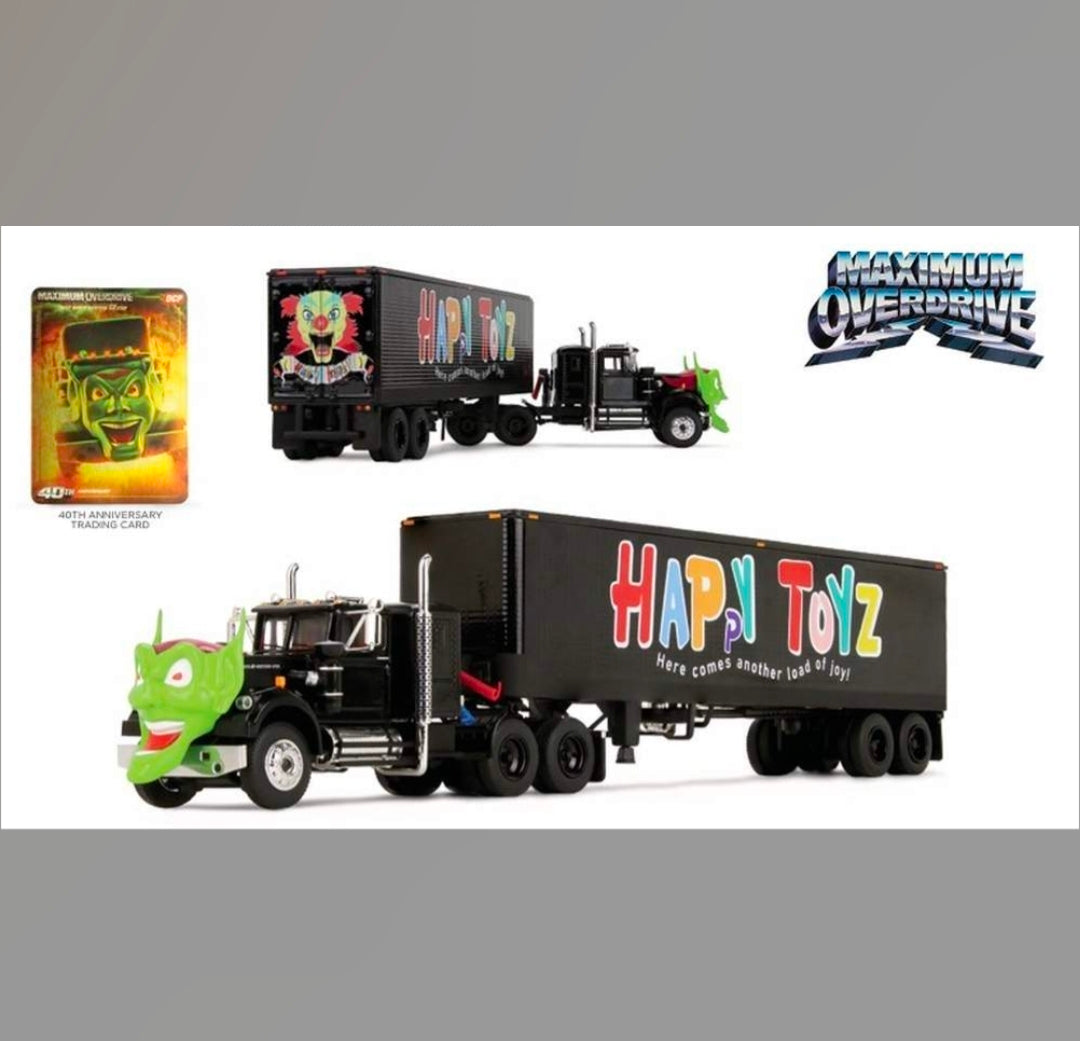 DCP 1:64 White Western Star w/Goblin Head & 40' Vintage Trailer "Maximum Overdrive 40th Anniversary"