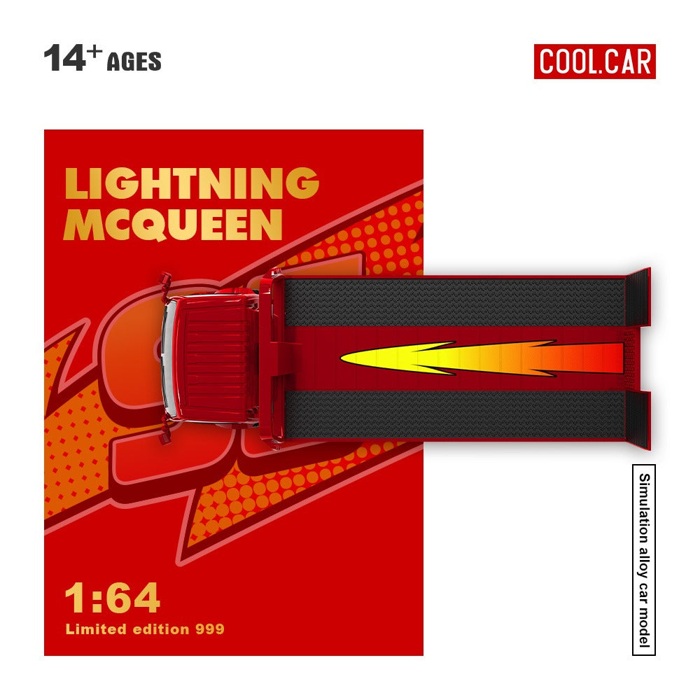 Cool Car H300 Flatbed Transport Trailer - Lightning McQueen Finish