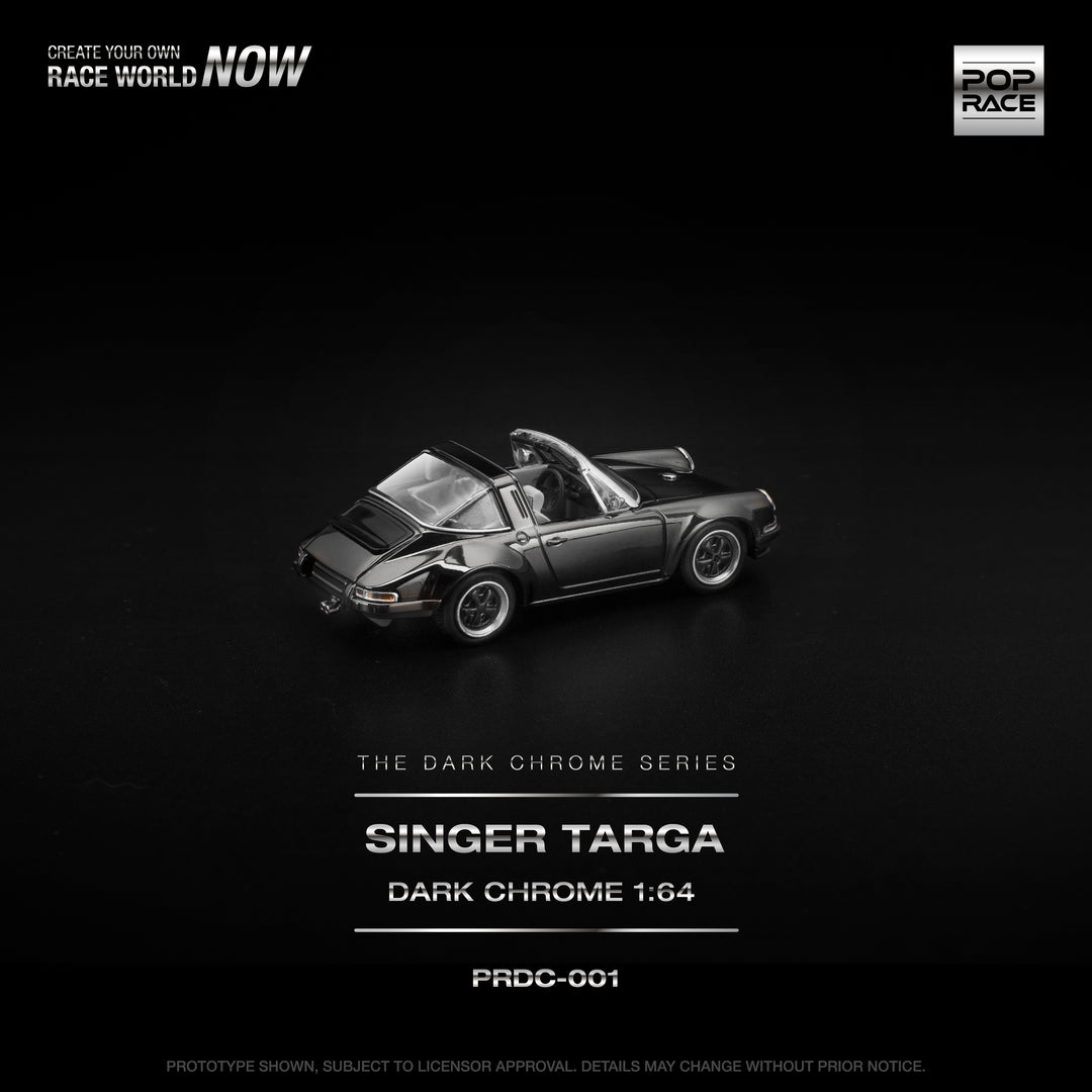 POP RACE 1/64 SINGER TARGA DARK CHROME PRDC001