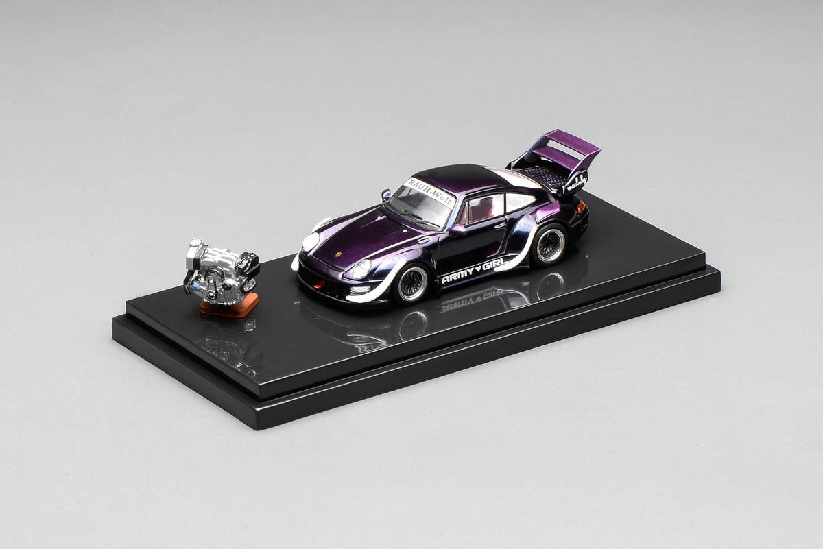 Motorhelix 1/64 RWB 993 Army Girl with magnetic air-cooled engine