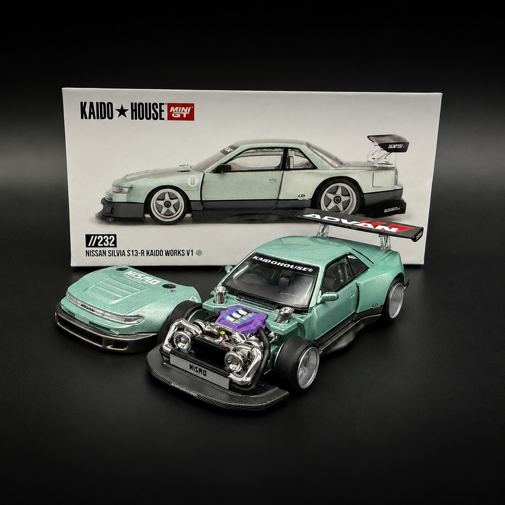 Kaido House Nissan Silvia S13-R KAIDO WORKS V1 – Sea Foam Green