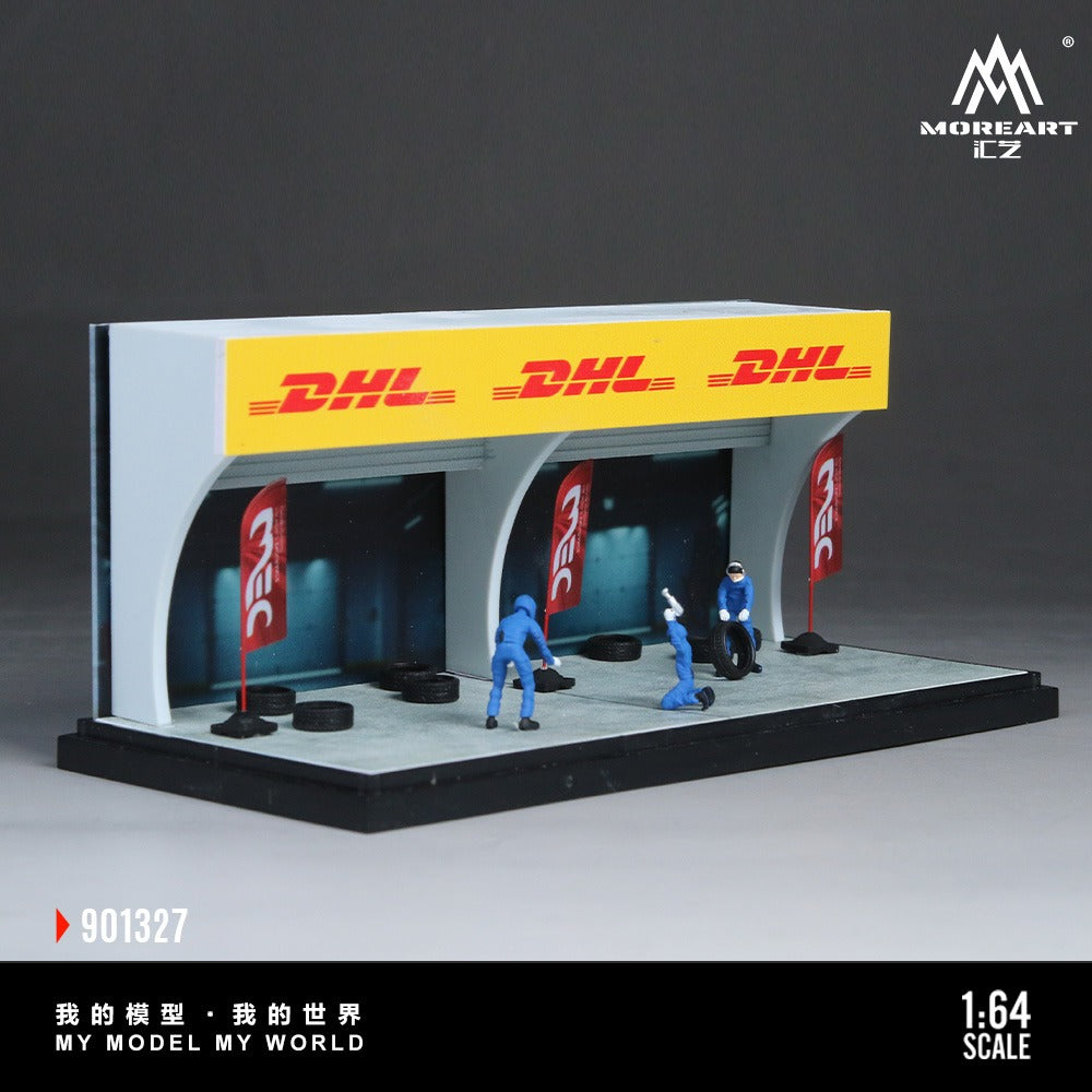 Moreart 1:64 Racing Station Pit Stop DHL Diorama