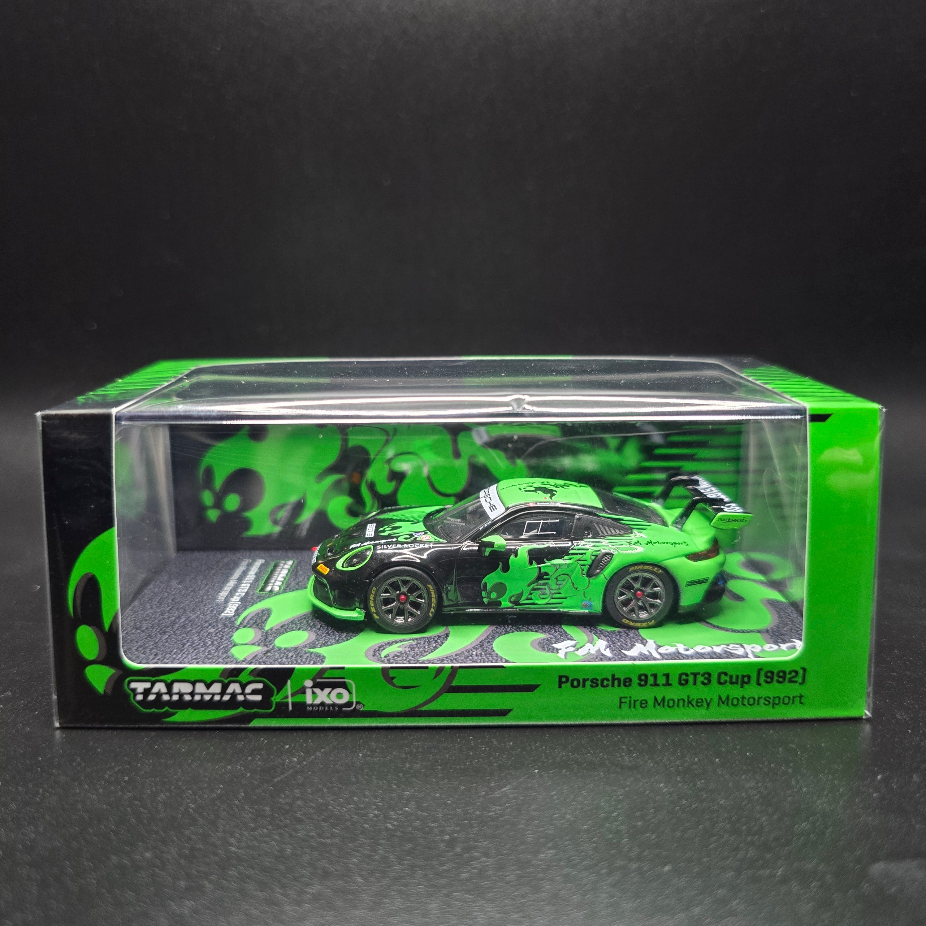 Tarmac Works 1:64 Porsche 911 GT3 Cup (992) Fire Monkey Motorsport – ixo Models Hobby64
