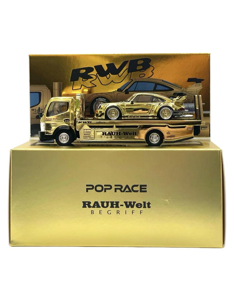 POPRACE 1/64 RWB 930 and FUSO Truck GOLD Set HEC 2026