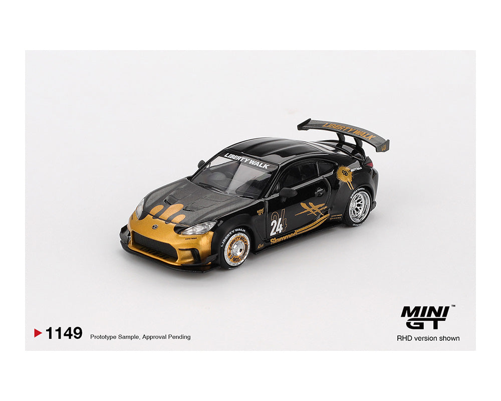 Mini GT 1:64 Toyota GR86 LB★Nation – Black / Gold 1149