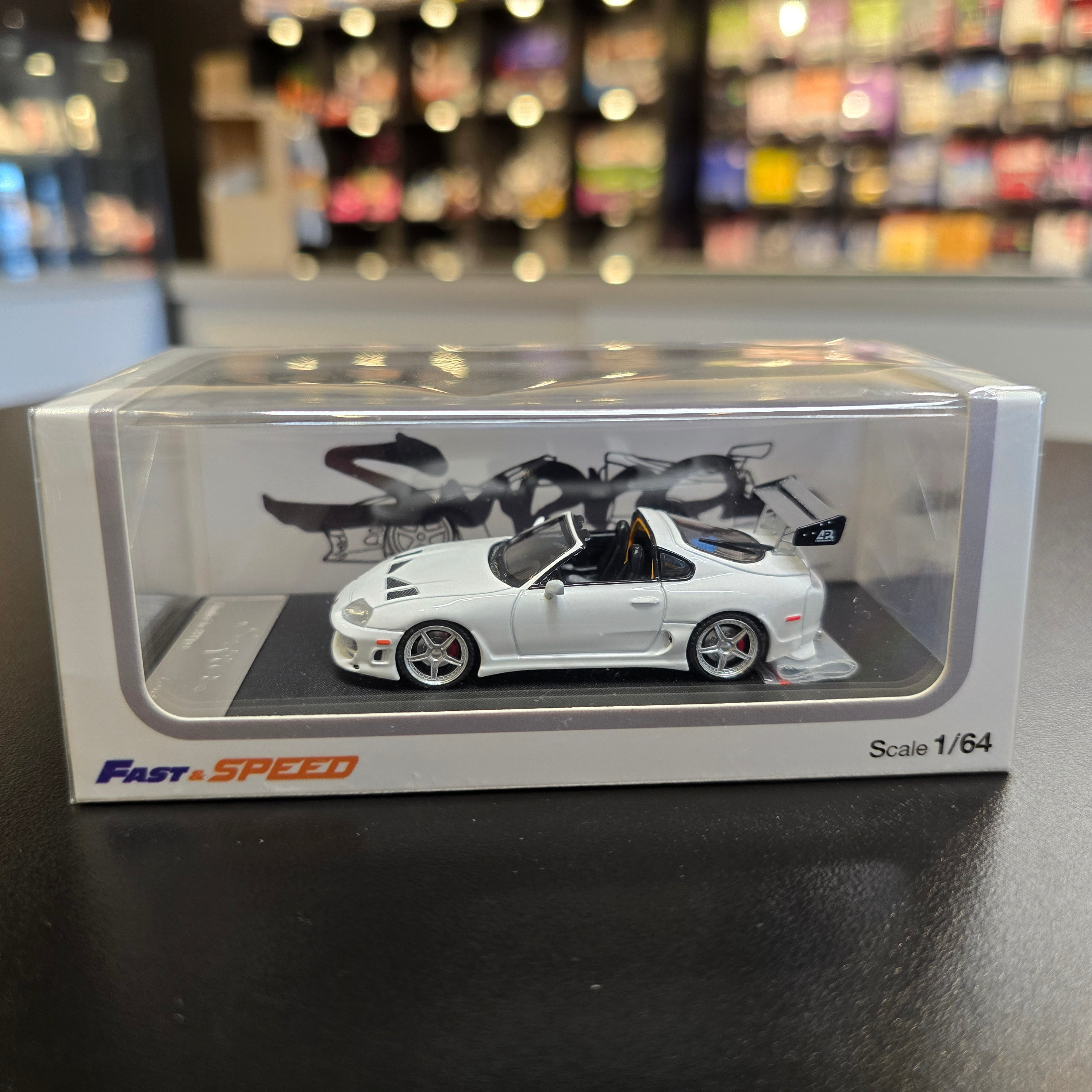 Fast Speed 1/64 Supra MK4 Targa Roadster Diecast Model White