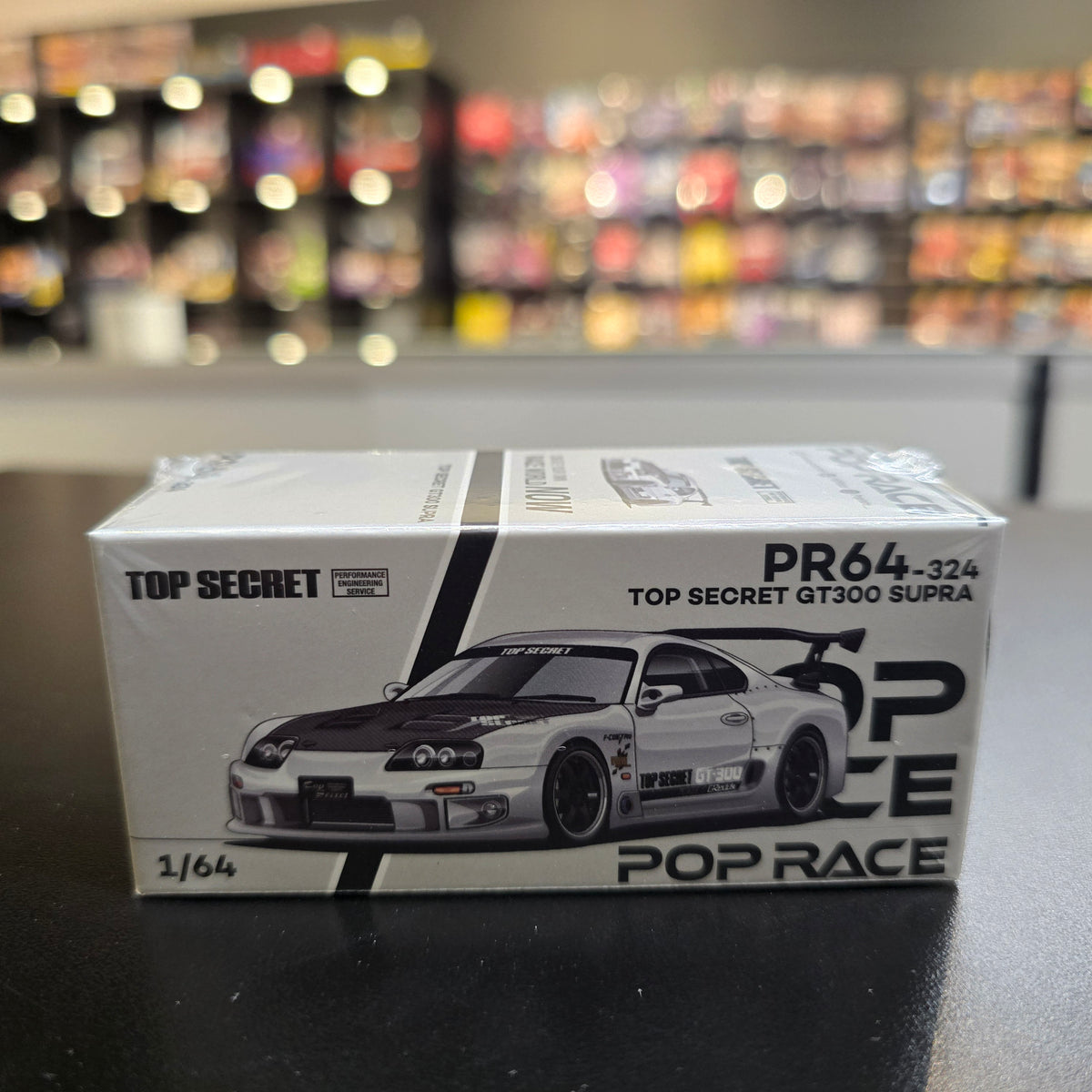 POP RACE 1/64 TOP SECRET GT300 SUPRA SILVER PR640324