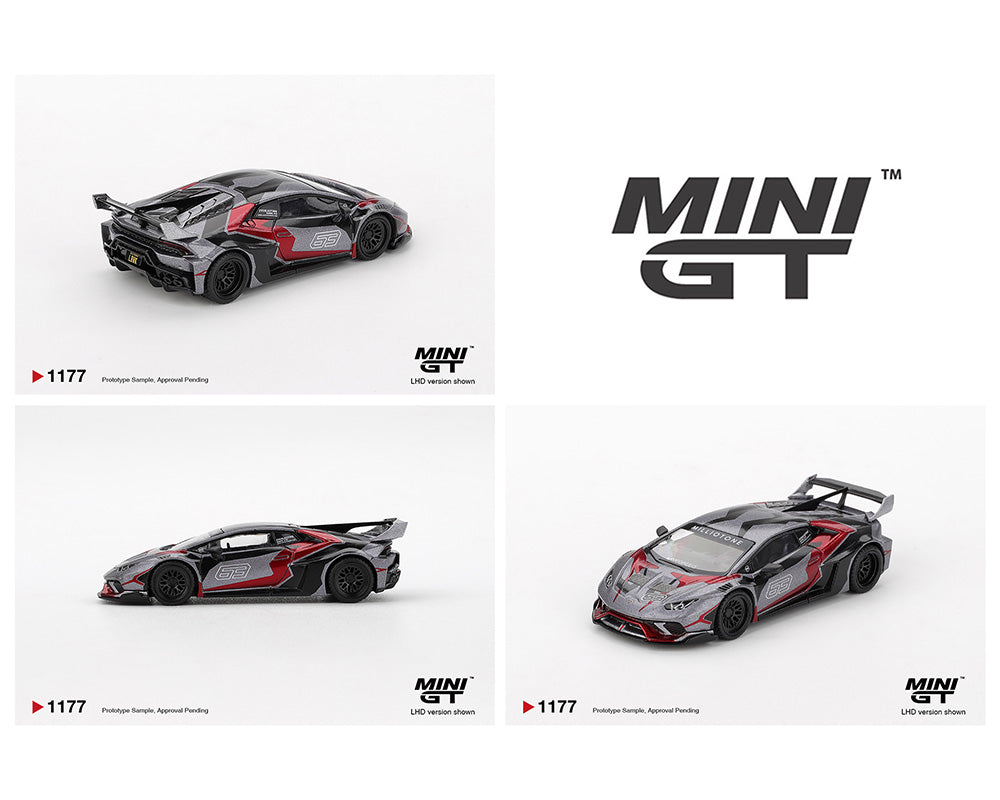 Mini GT 1:64 LB★WORKS Lamborghini Huracán GT RONIN – Grey #1177
