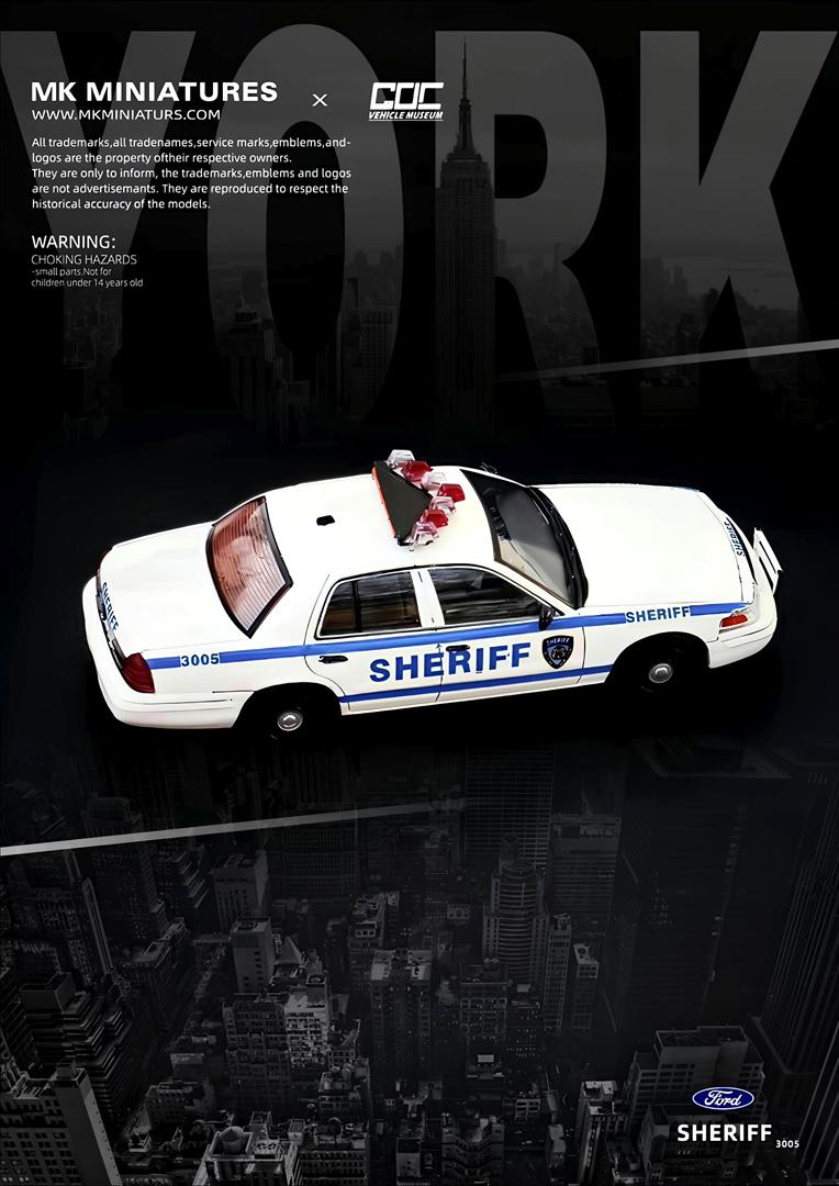 MK Miniatures 1/64 Crown Victoria Sheriff