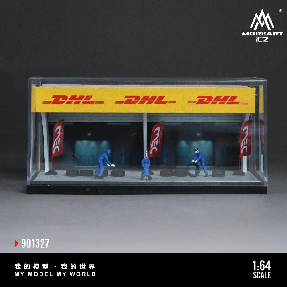 Moreart 1:64 Racing Station Pit Stop DHL Diorama