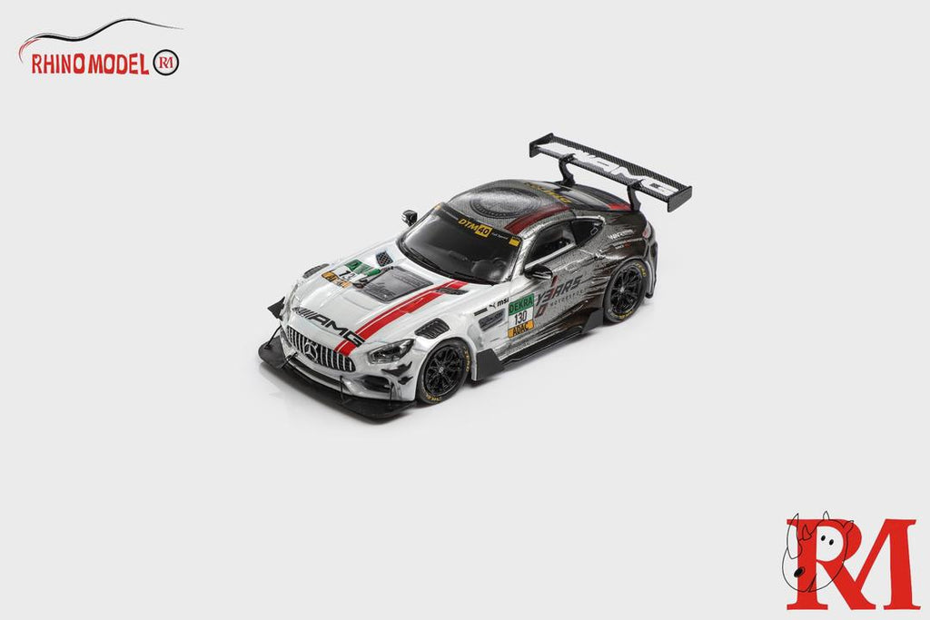 Rhino Model RM 1/64 Benz AMG GTS Modified Diecast White 2024 DTM Season Livery