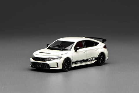 Motorhelix 1/64 Honda Civic TYPE R (FL5) HKS Championship White M65319