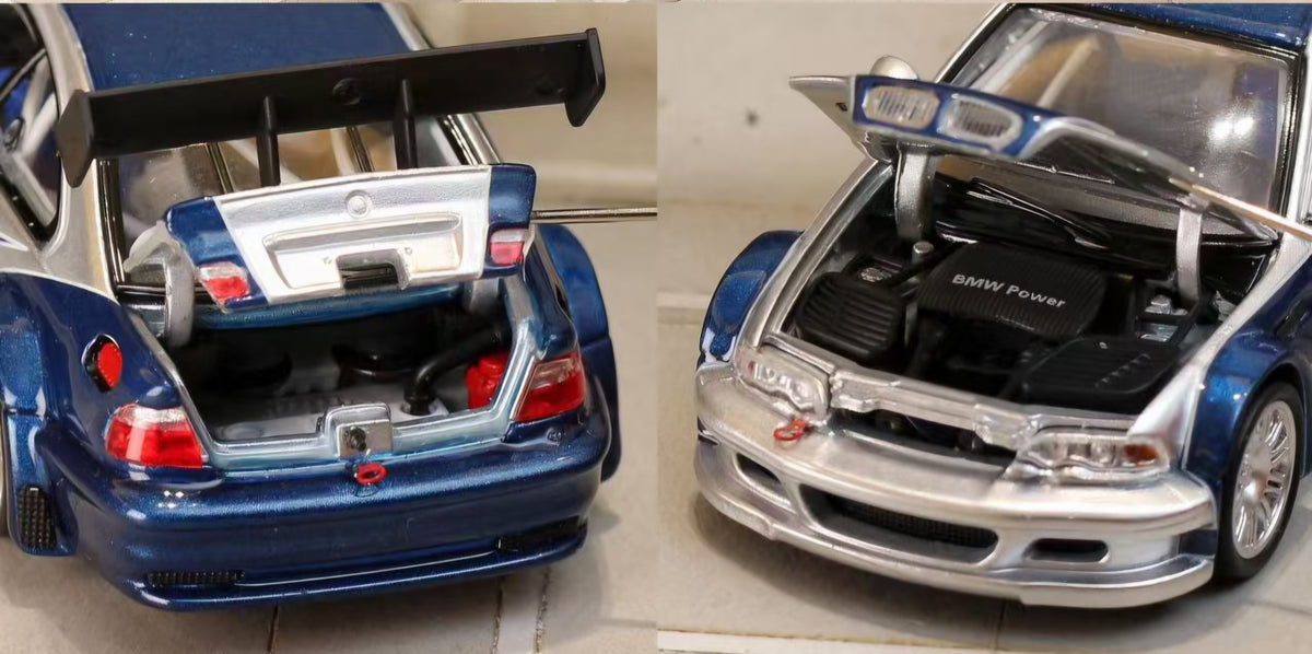Ghost Player 1:64 BMW E46 M3 GTR Need For Speed Comic White and Blue