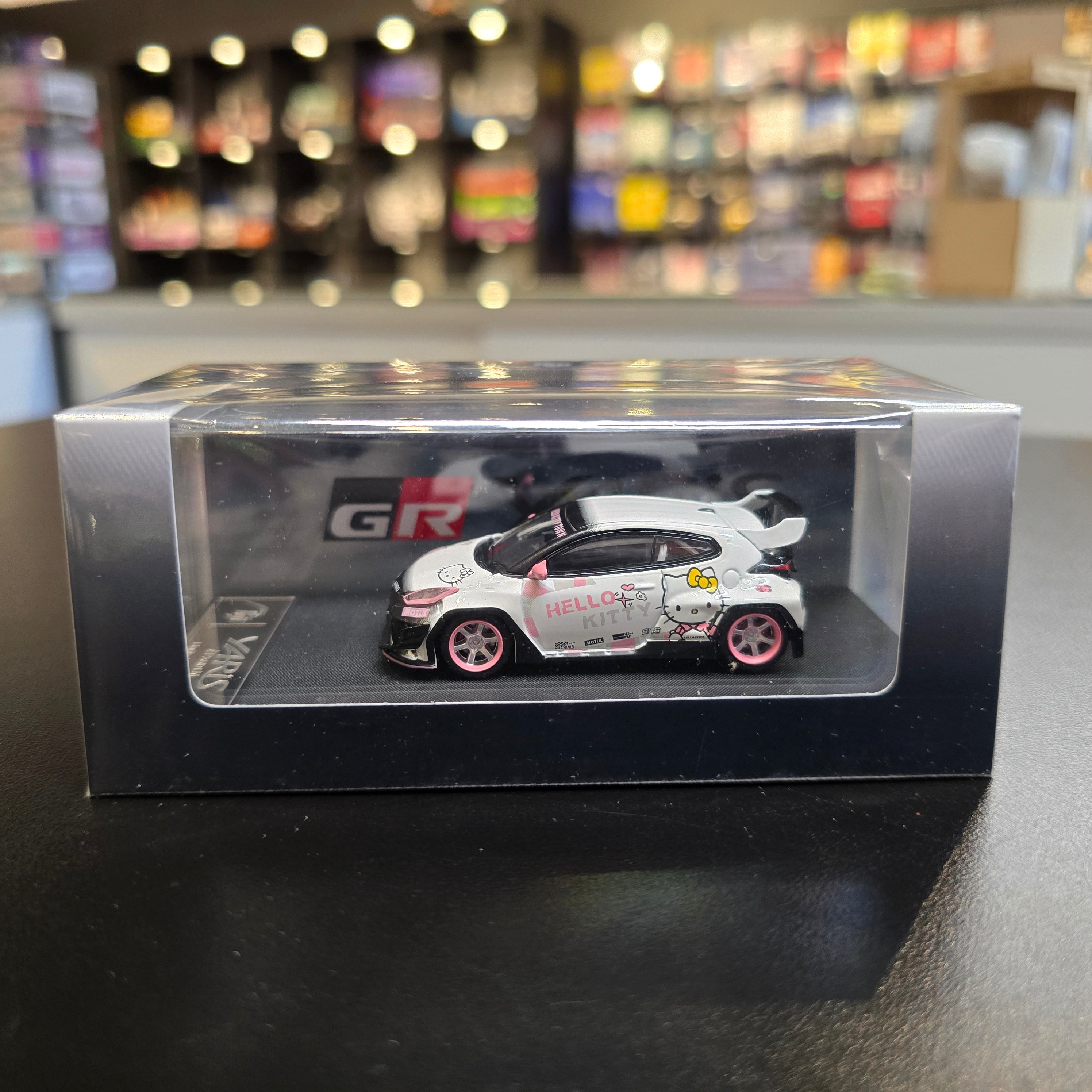 Fuji 1/64 Toyota GR Yaris Pandem Rocket Bunny widebody – Hello Kitty