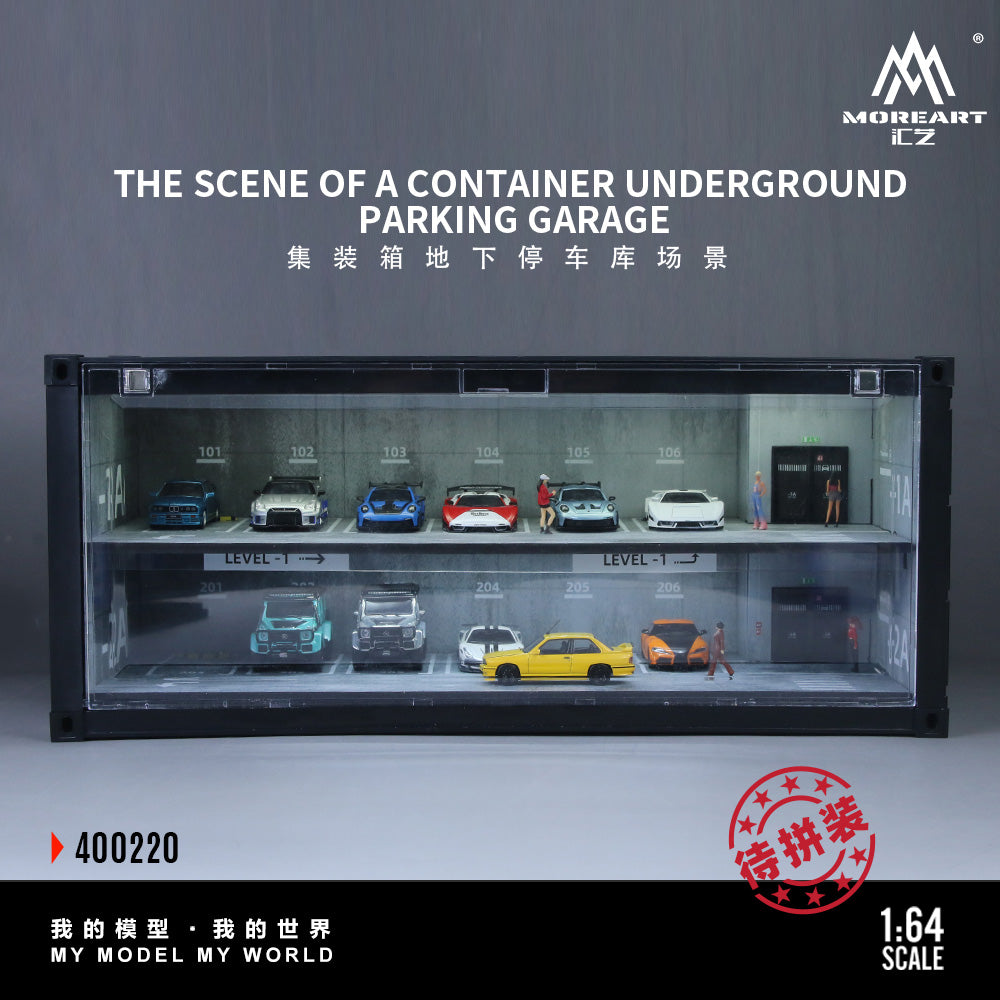 MoreArt 1:64 THE SCENE OF A CONTAINER UNDERGROUND PARKING GARAGE MO400220
