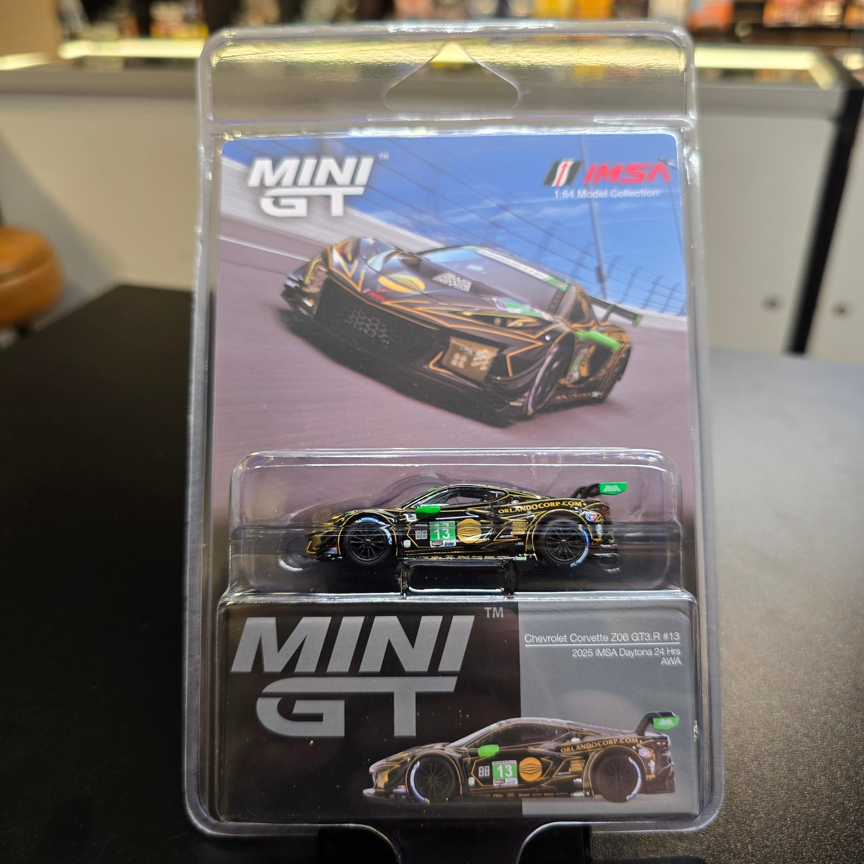 Mini GT 1:64 Chevrolet Corvette Z06 GT3.R #13 AWA 2025 IMSA Daytona 24 Hrs