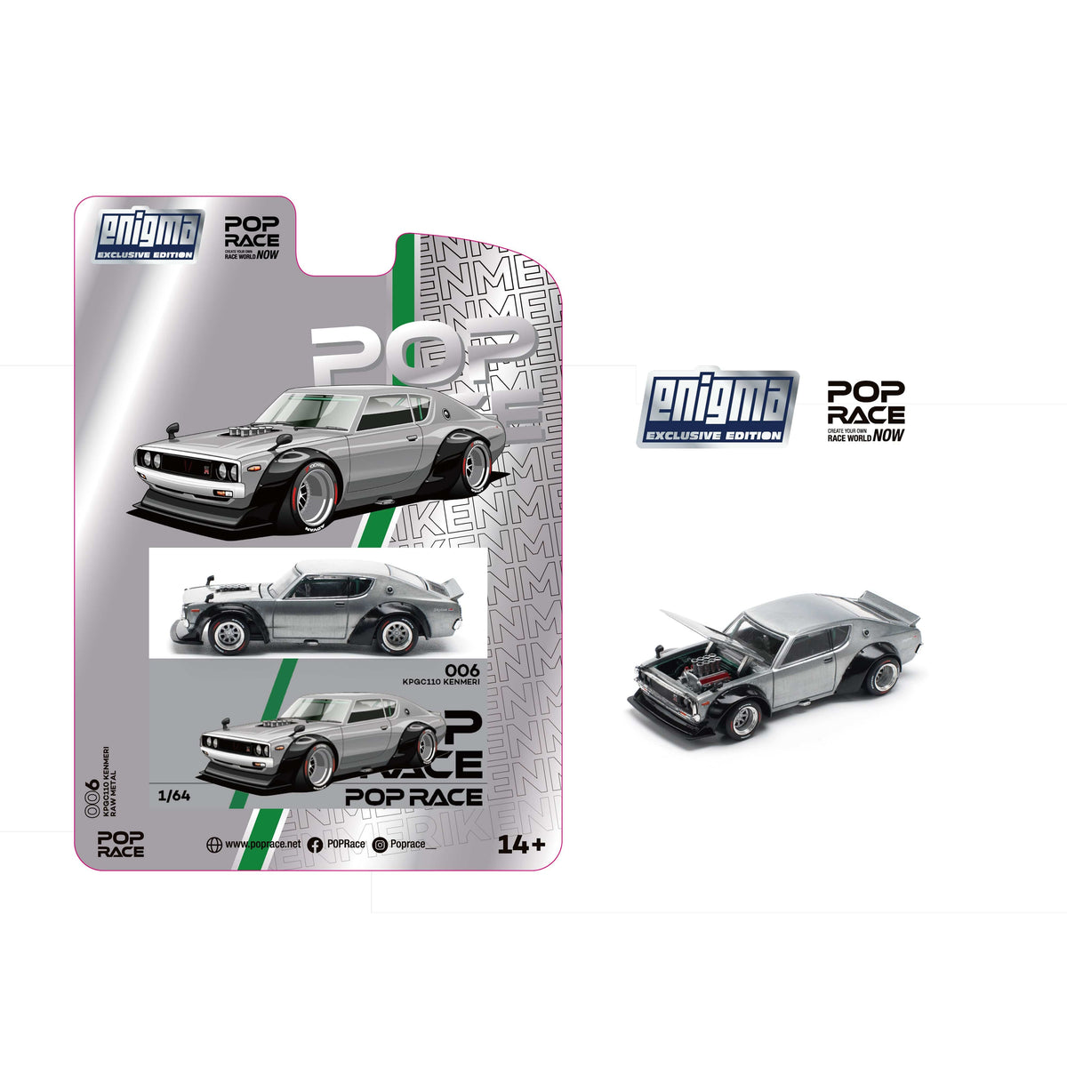 Nissan Skyline Kenmeri Raw Material Enigma Pop Race Collab Special edition 1/64