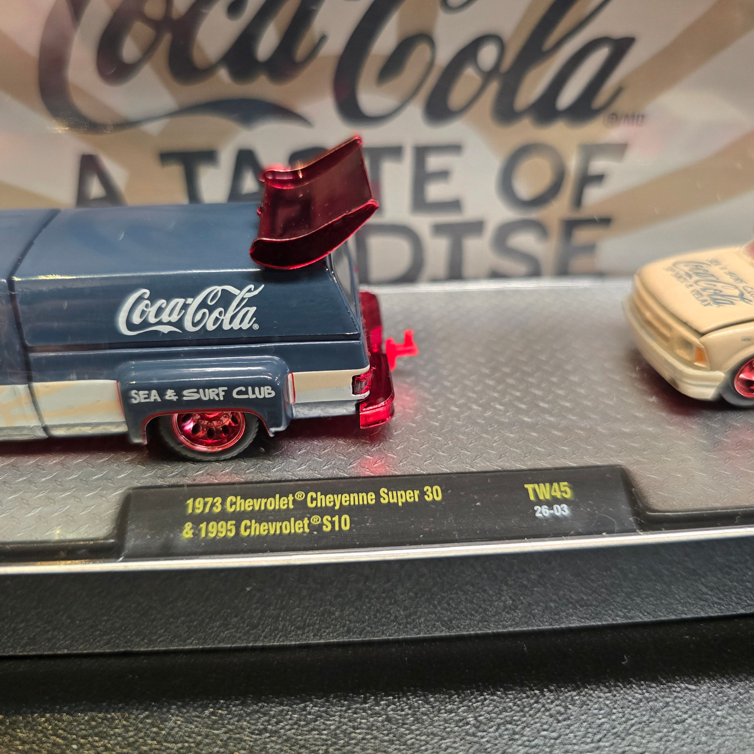 M2 Machines Cola 1973 Chevy Cheyenne Super 30 & 1995 Chevy Super 10 *CHASE *