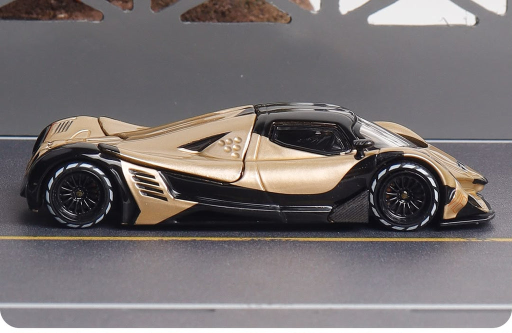 LMF 1:64 Devel Sixteen Diecast Model Gold without Rear Wing