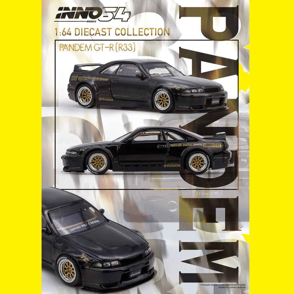 INNO64 1/64 PANDEM GT-R (BCNR33) Black IN64-R33P-BLA
