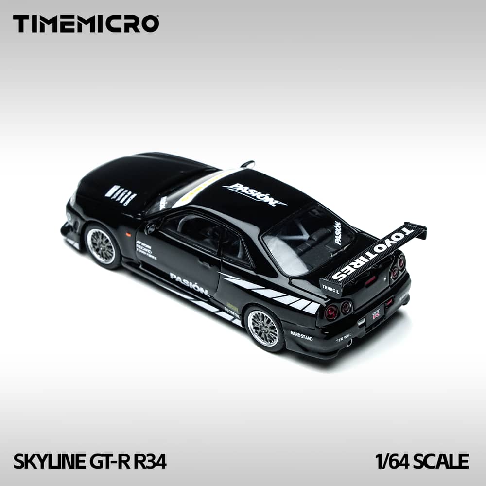 1/64 Time Micro Nissan Skyline GT-R R34 Pasion Black