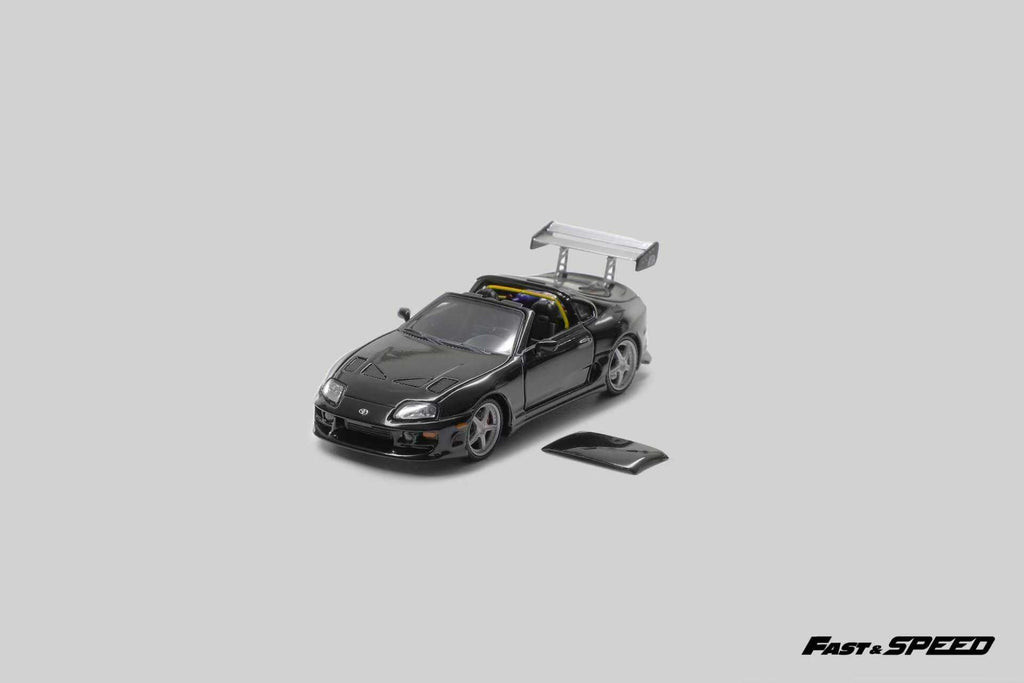 Fast Speed 1/64 Supra MK4 Targa Roadster Diecast Model Black